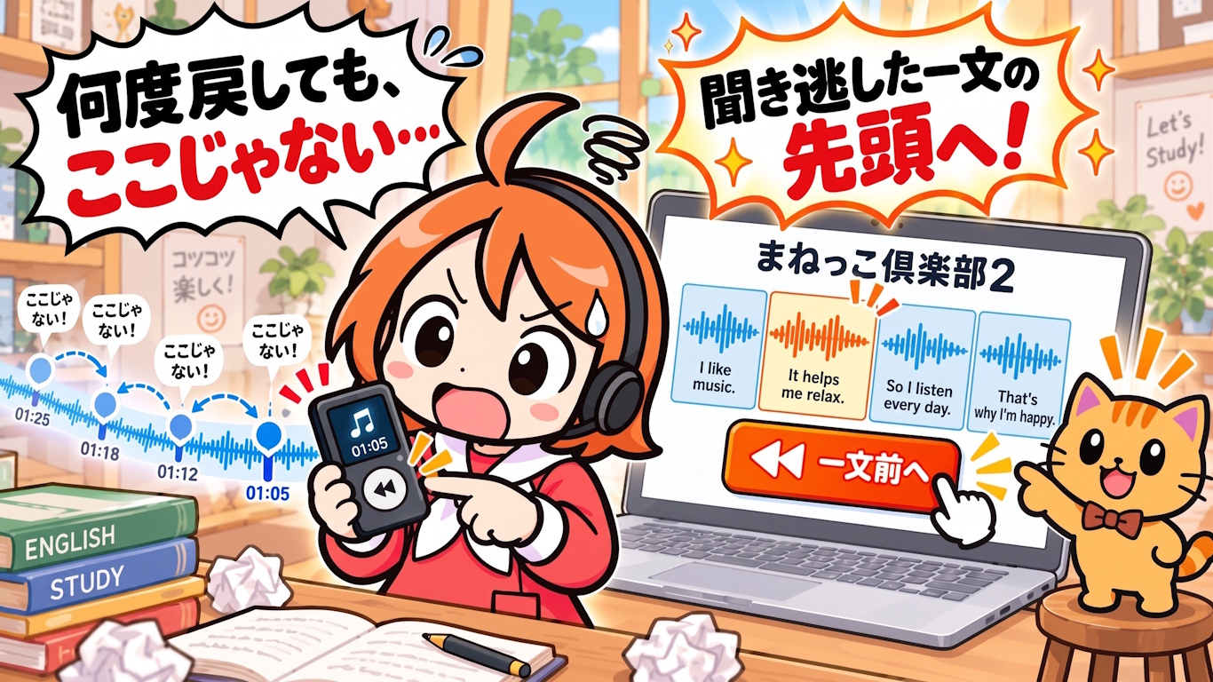 前の文の文頭に戻る